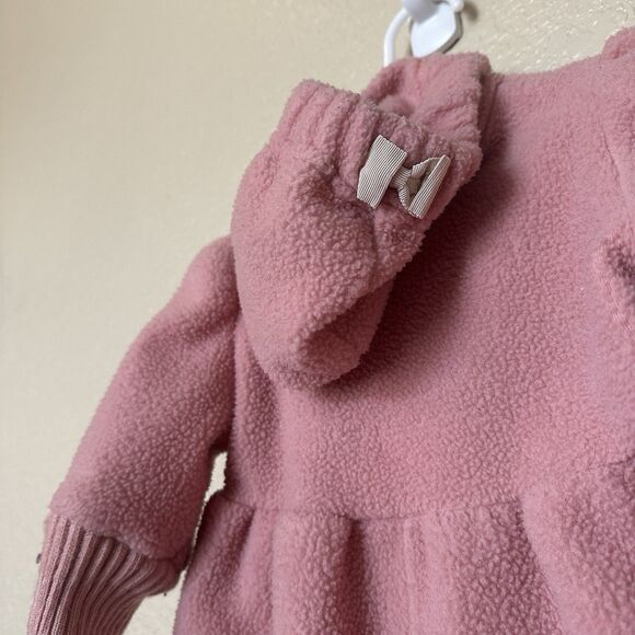 Vintage Fleece Infant Hooded One Piece Hartstrings 6/9 Months Girls - Picture 6 of 6